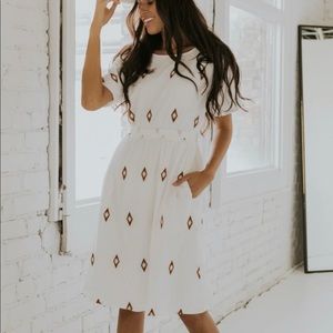 White Roolee Lover Detail Dress